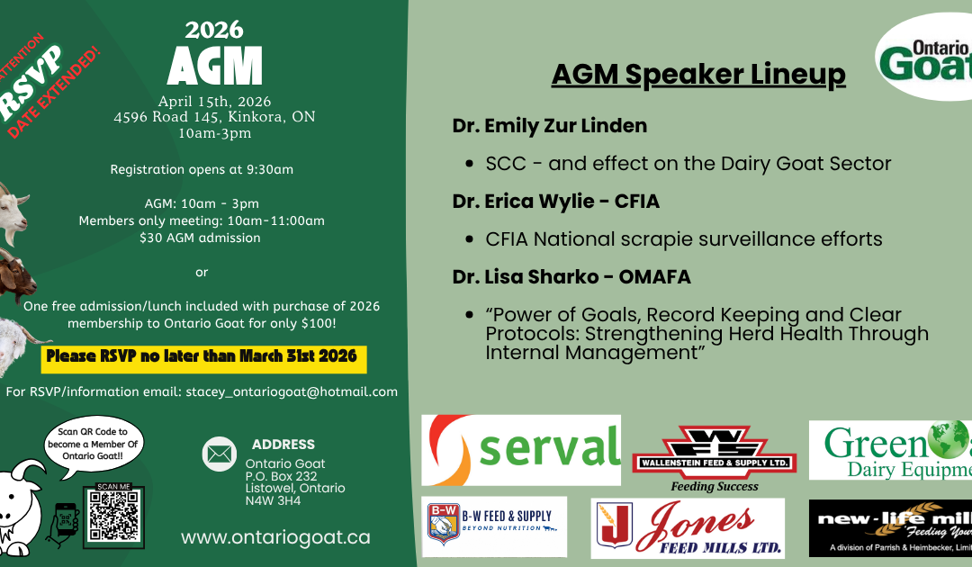 Ontario Goat 2026 AGM Speaker Lineup